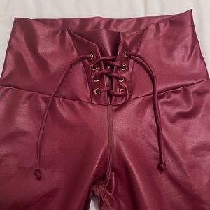 NWOT. Leg shaping and butt lift, small size, burgundy, wine red color.